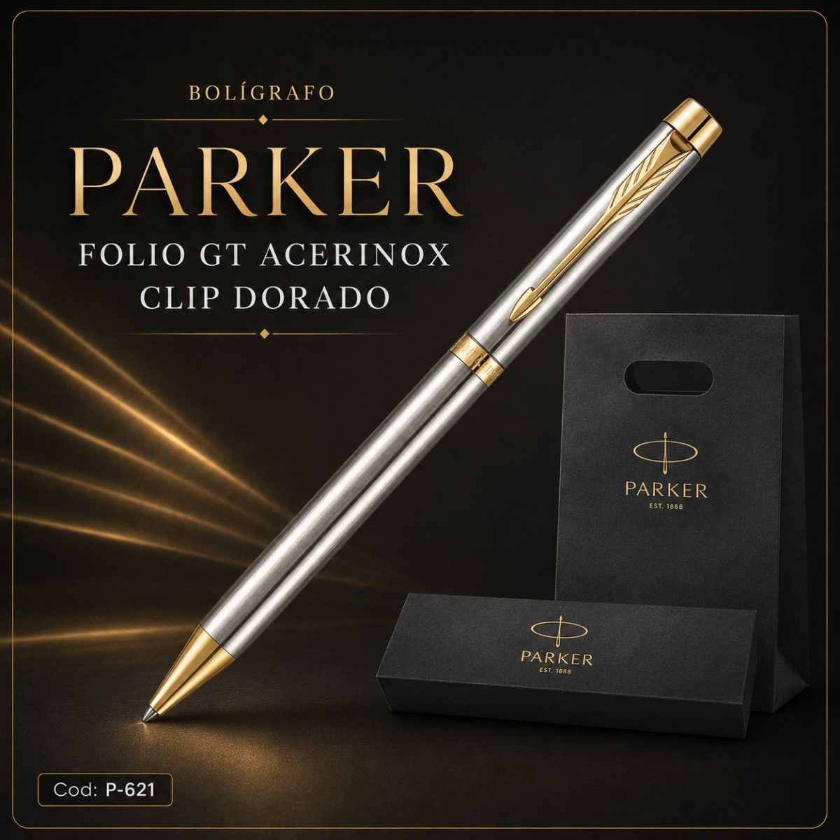 Bolígrafo Parker Folio GT Acerinox